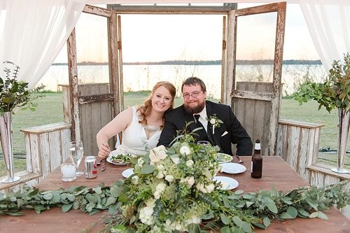 Rustic chic wedding in Suffolk, Virginia with specialty and vintage rentals by Paisley & Jade