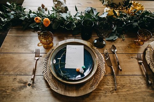 Earthy and Industrial styled shoot with boho-chic vibes. Specialty rentals and space provided by Paisley and Jade